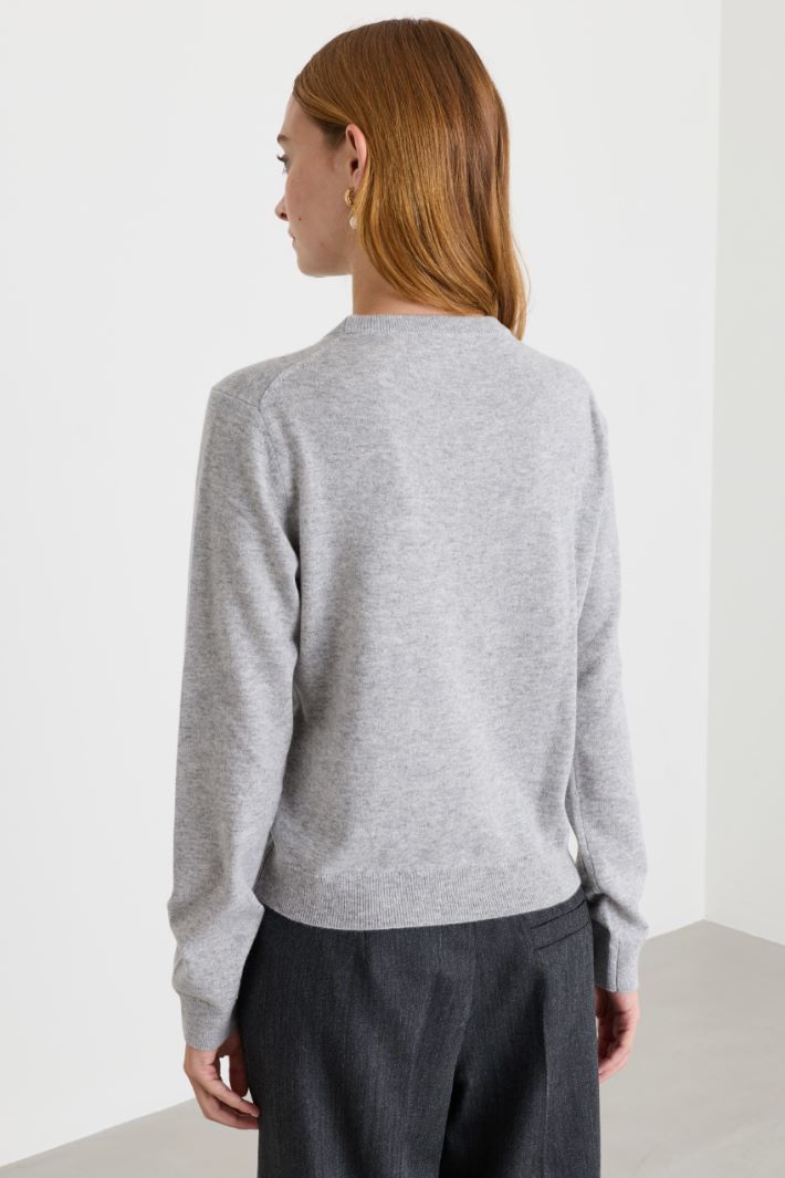 Maglia con scollo tondo - GRIGIO - Intrend - 4