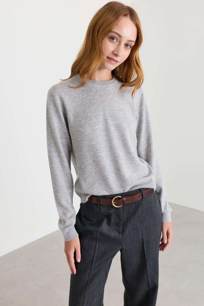 Maglia con scollo tondo - GRIGIO - Intrend - 2