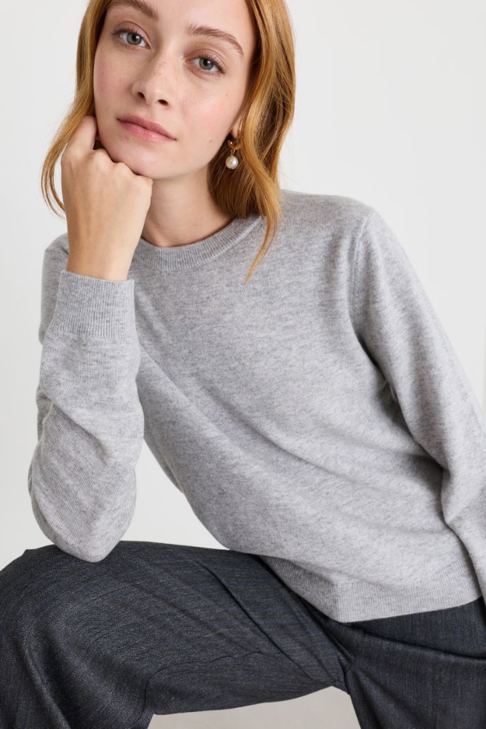 Maglia con scollo tondo - GRIGIO - Intrend - 3