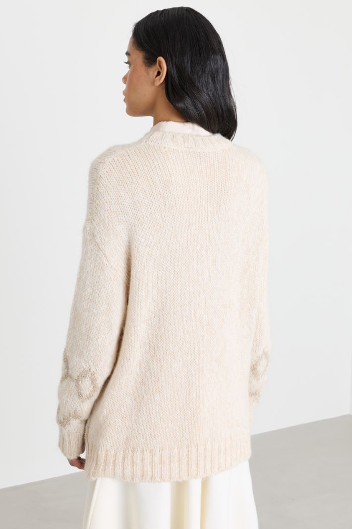 Pull jacquard - BEIGE - Intrend - 4