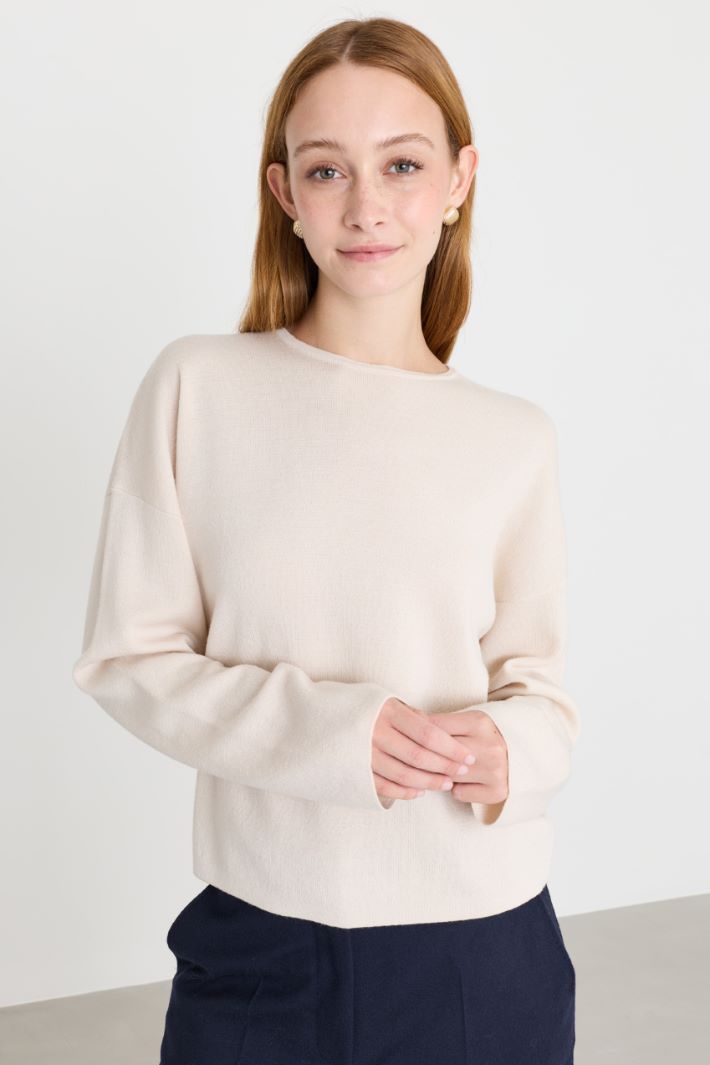 Maglia a spalla scesa - AVORIO - Intrend - 2