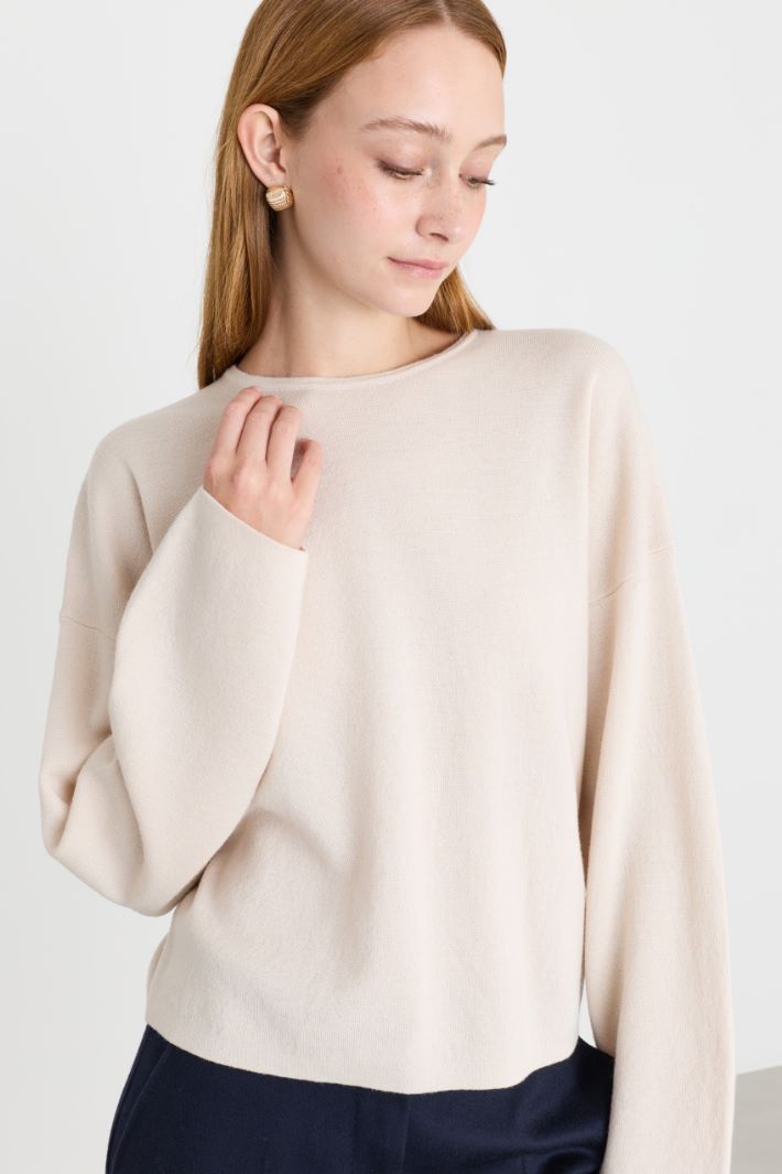 Maglia a spalla scesa - AVORIO - Intrend - 3