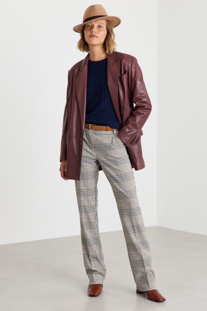 Maglia a trecce - BLU - Intrend