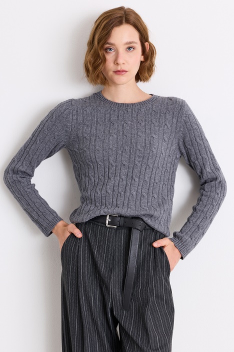 Cable-knit jumper - Intrend