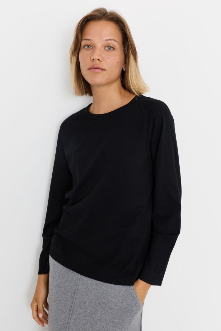 Maglia con manica raglan - NERO - Intrend - 2