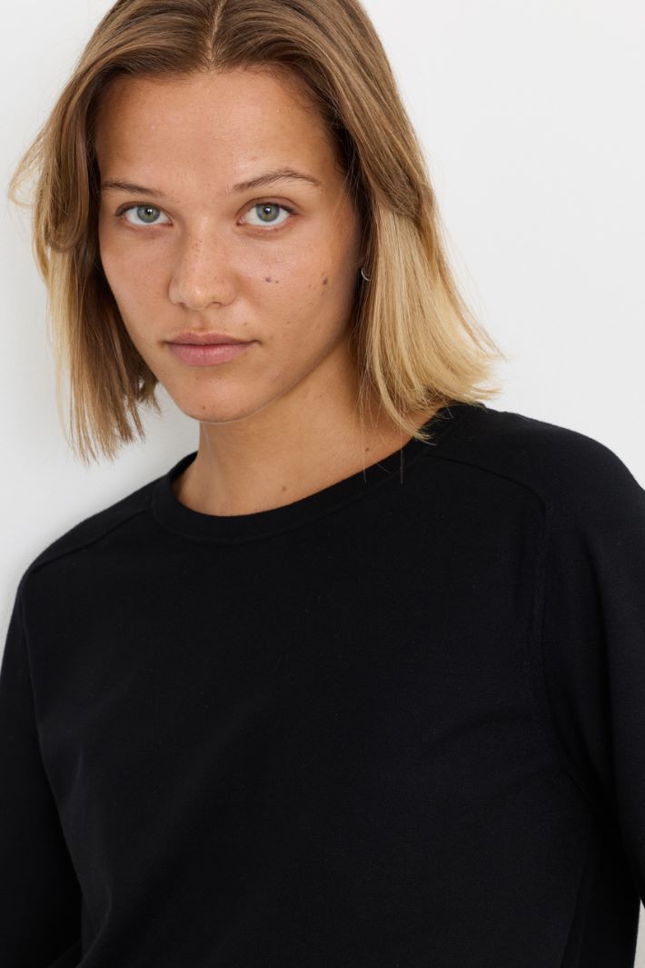 Maglia con manica raglan - NERO - Intrend - 3