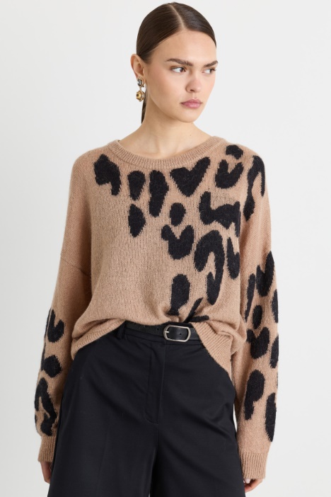 Intarsia jacquard jumper - Intrend