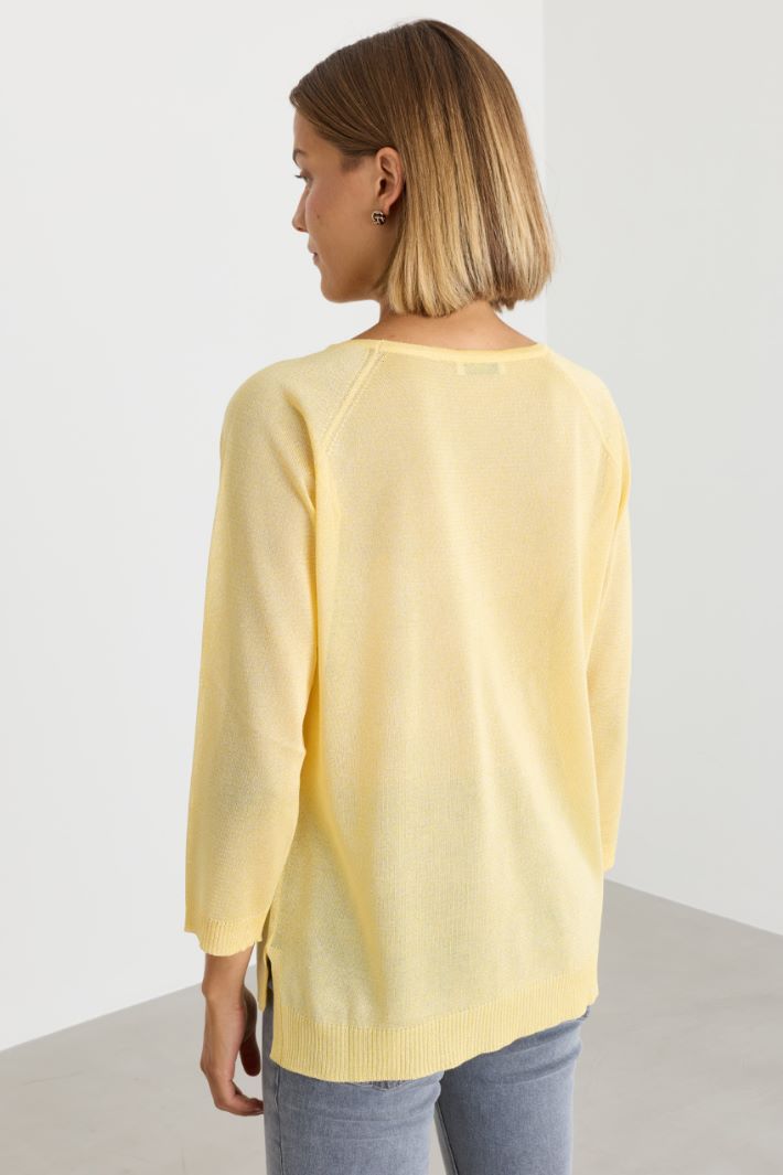 Maglia con manica raglan - GIALLO - Intrend - 4