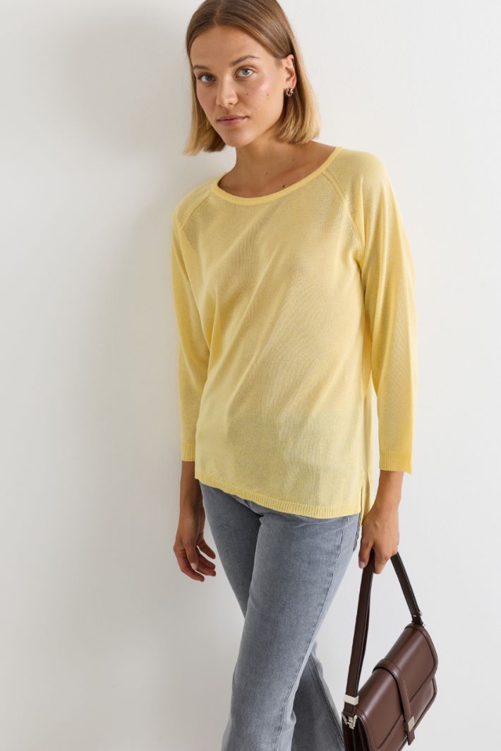 Maglia con manica raglan - GIALLO - Intrend - 2