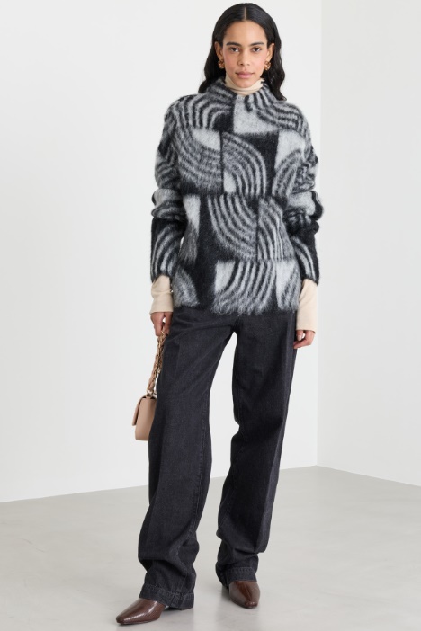 Maglia con motivo jacquard - Intrend