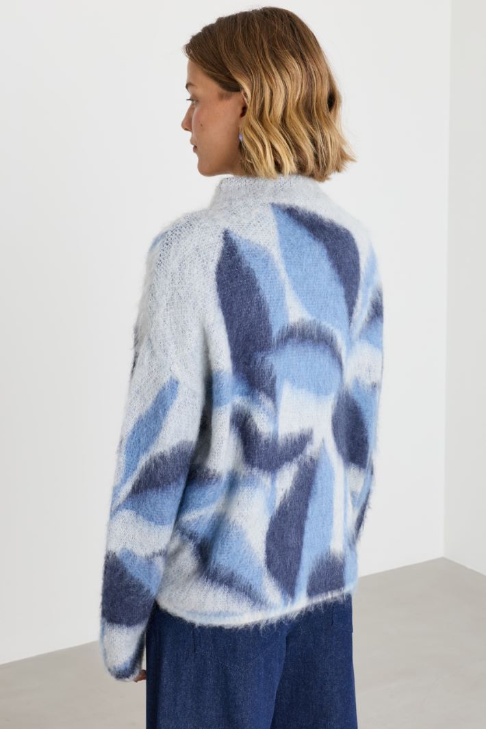 Pull à motif jacquard - BLEU - Intrend - 4