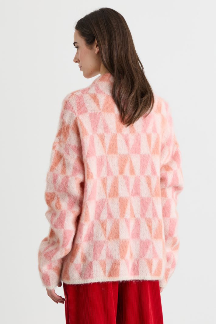 Maglia con motivo jacquard - ROSA - Intrend - 4