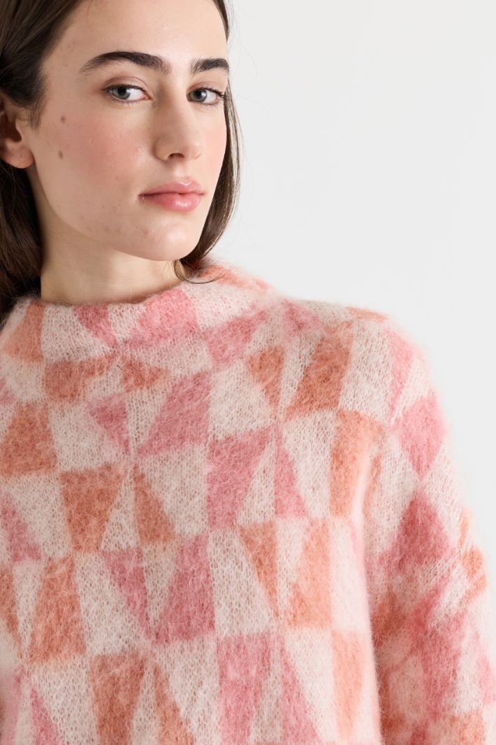 Maglia con motivo jacquard - ROSA - Intrend - 3