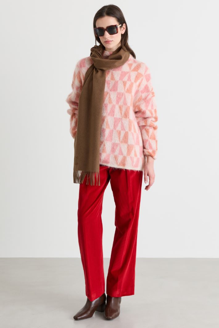 Maglia con motivo jacquard - ROSA - Intrend