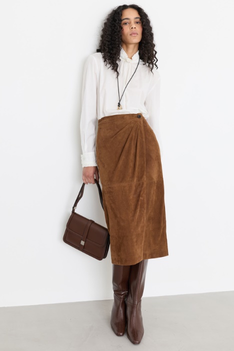 Draped pencil skirt - Intrend