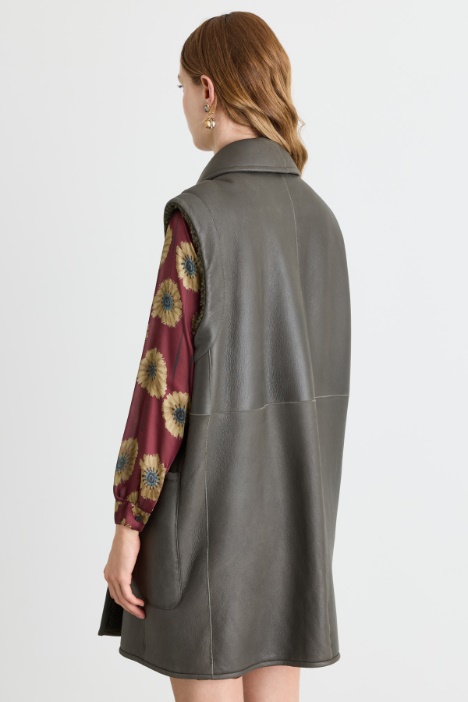 Gilet oversize reversibile