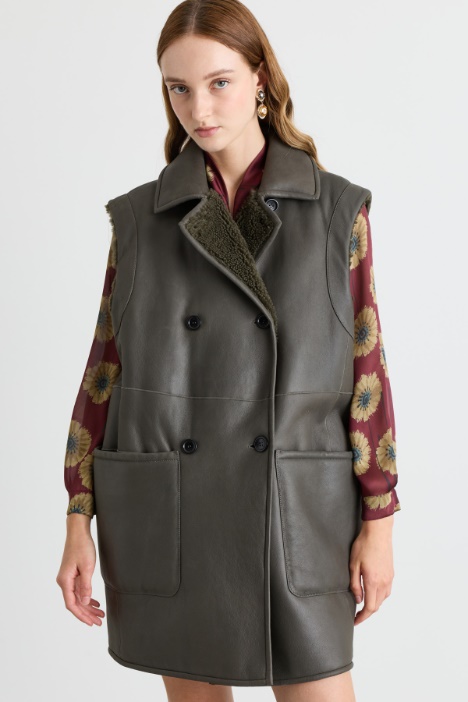 Reversible oversized gilet - Intrend