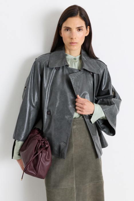 Giacca corta doppiopetto stile trench - Intrend