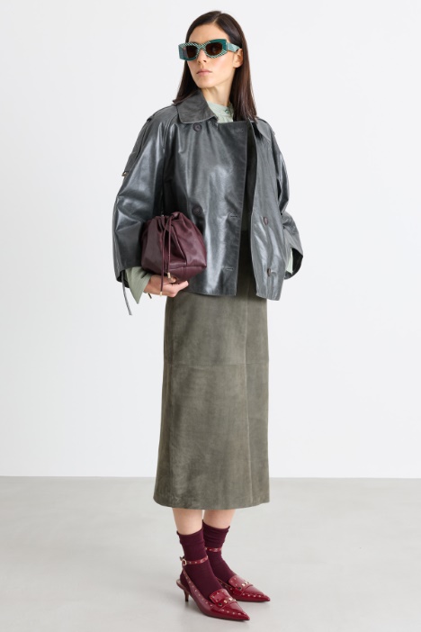Chaqueta corta cruzada tipo trench - Intrend