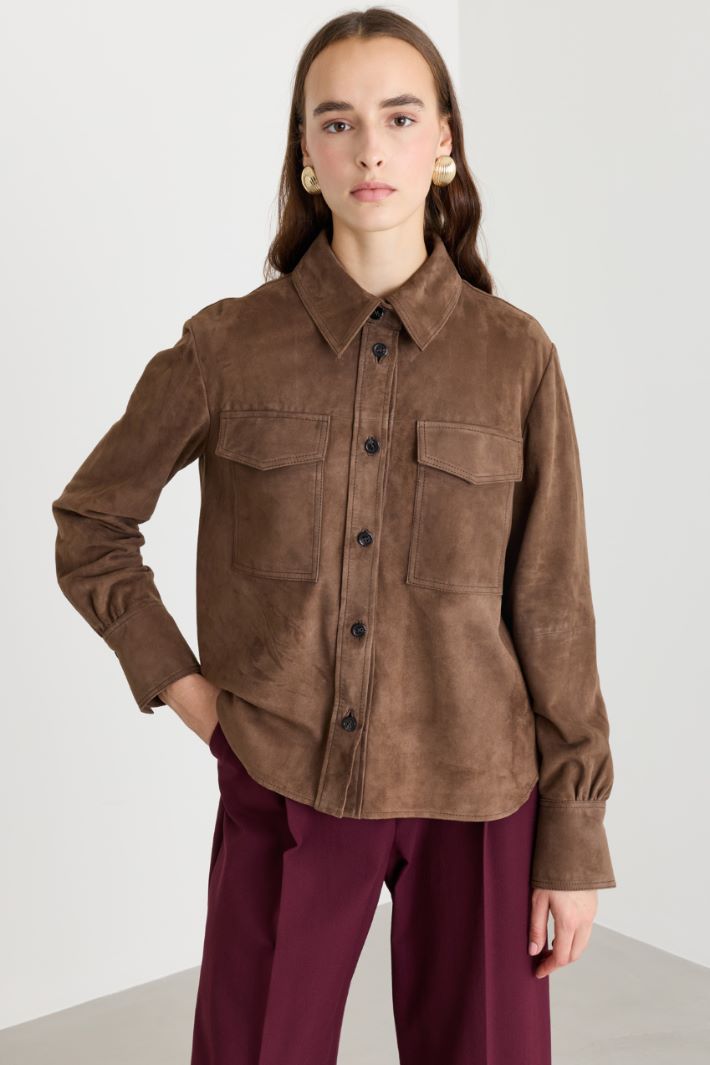 Suede jacket - BROWN - Intrend - 2