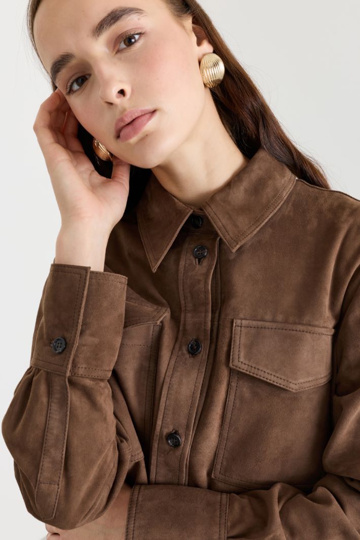 Suede jacket - BROWN - Intrend - 3