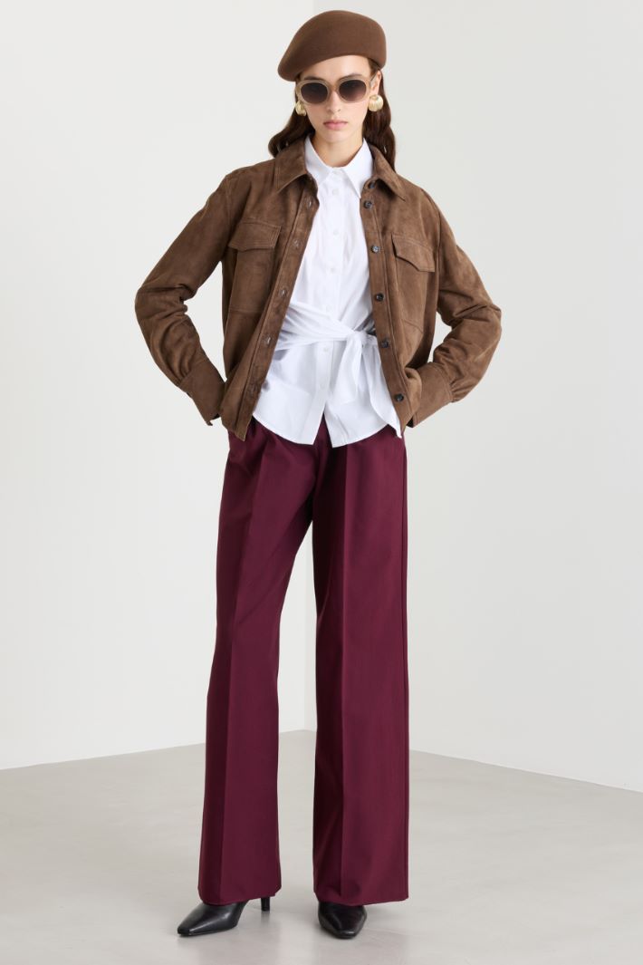 Suede jacket - BROWN - Intrend