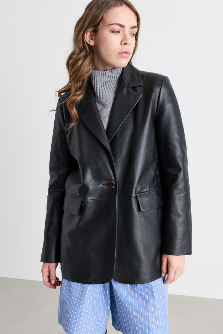 Blazer con bottone singolo - NERO - Intrend - 2