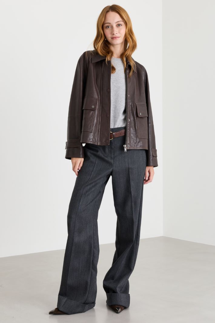 Giacca con maxi tasche - MARRONE - Intrend