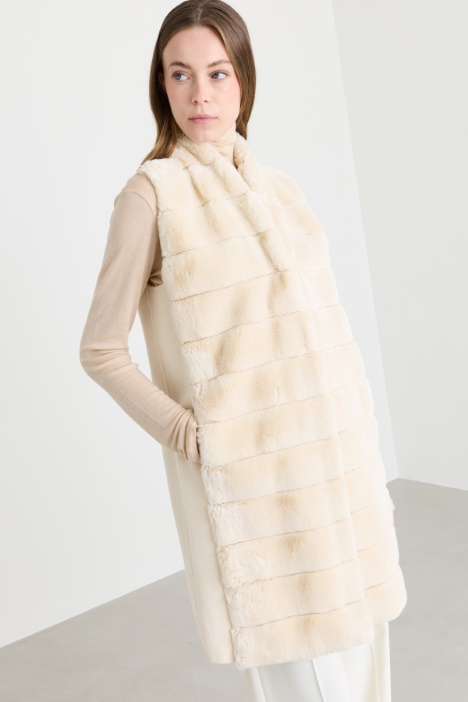 Gilet with a soft quilted insert - Intrend