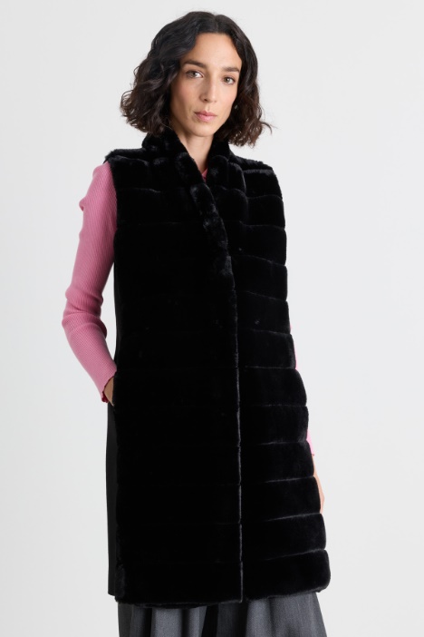 Gilet with a soft quilted insert - Intrend