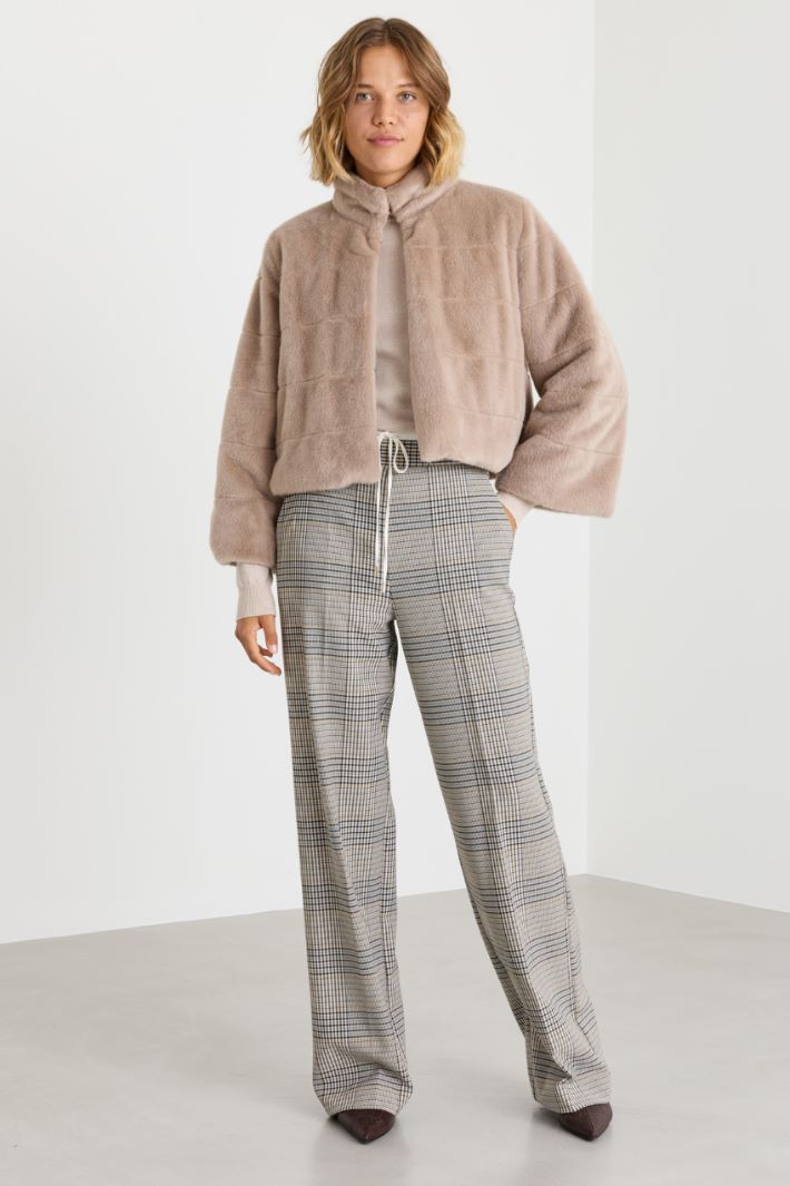 Giacca in tessuto morbido e caldo - BEIGE - Intrend