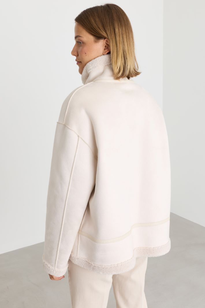 Soft and Warm Reversible Jacket - WHITE - Intrend - 5