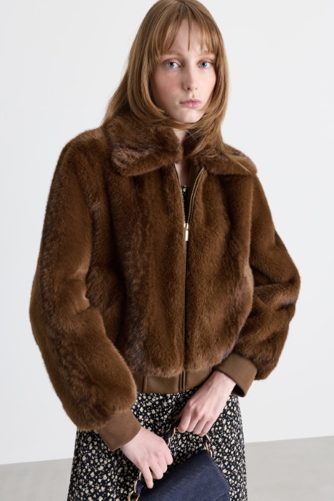 Soft-touch bomber jacket - Intrend