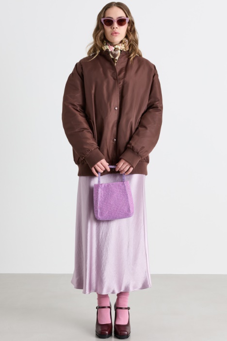 Cropped padded bomber jacket - Intrend