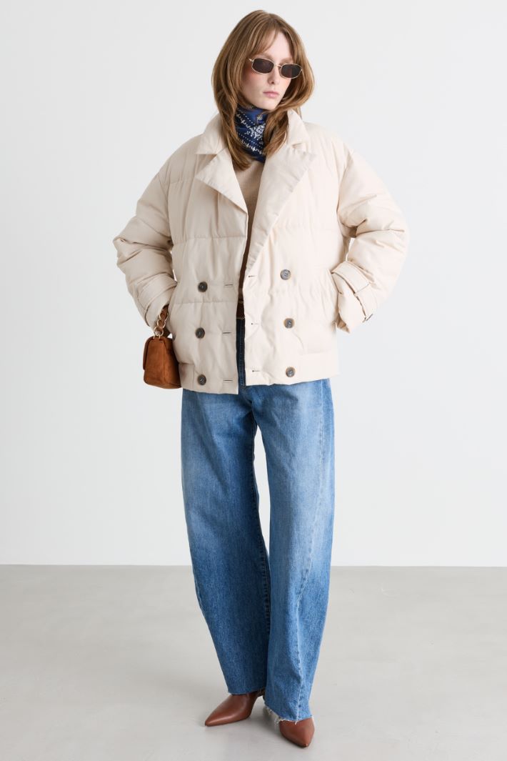Caban imbottito in piumino - BIANCO - Intrend