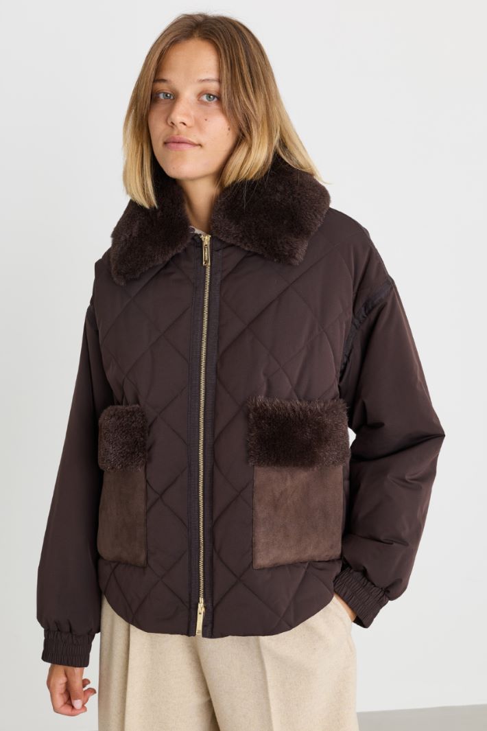 Giaccone imbottito antigoccia - MARRONE - Intrend - 2