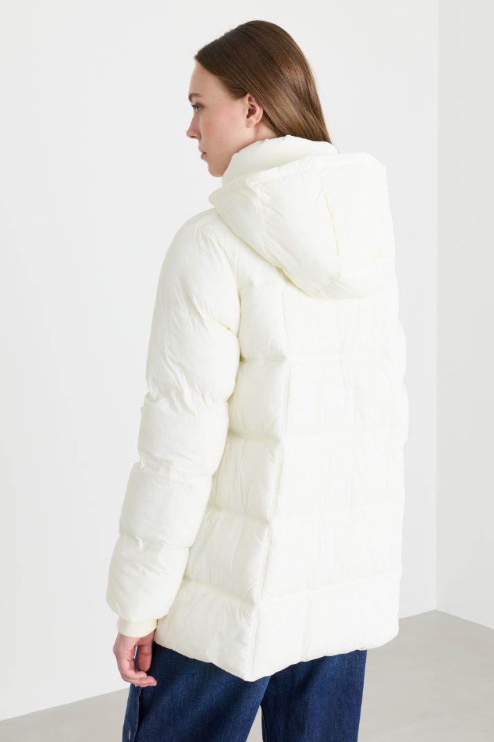 Hooded padded jacket - WHITE - Intrend - 4