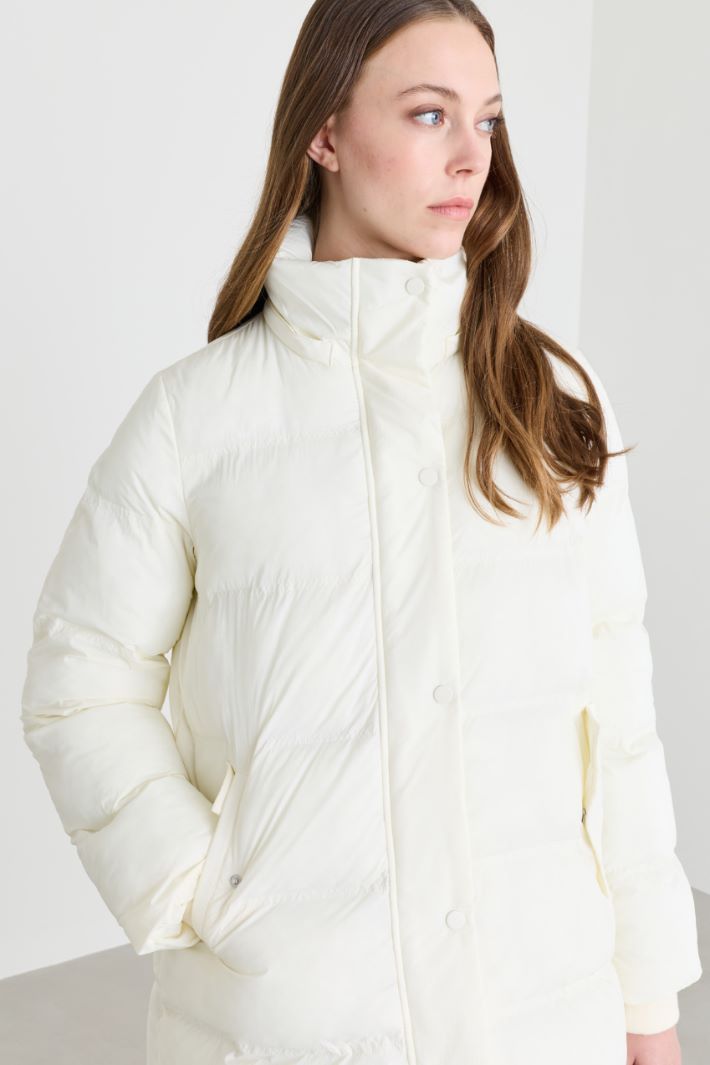 Hooded padded jacket - WHITE - Intrend - 3