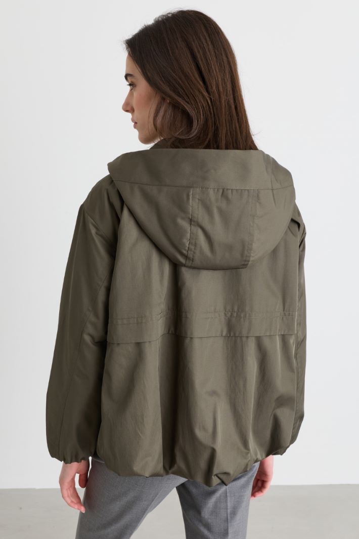 Water-repellent padded coat - GREEN - Intrend - 4