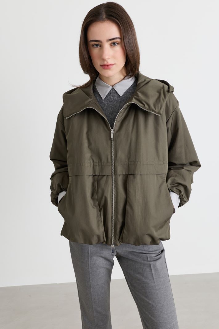 Water-repellent padded coat - GREEN - Intrend - 2