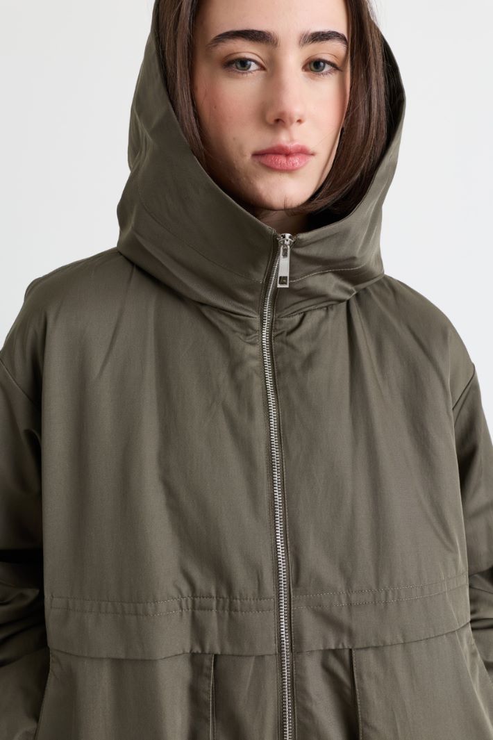 Water-repellent padded coat - GREEN - Intrend - 3