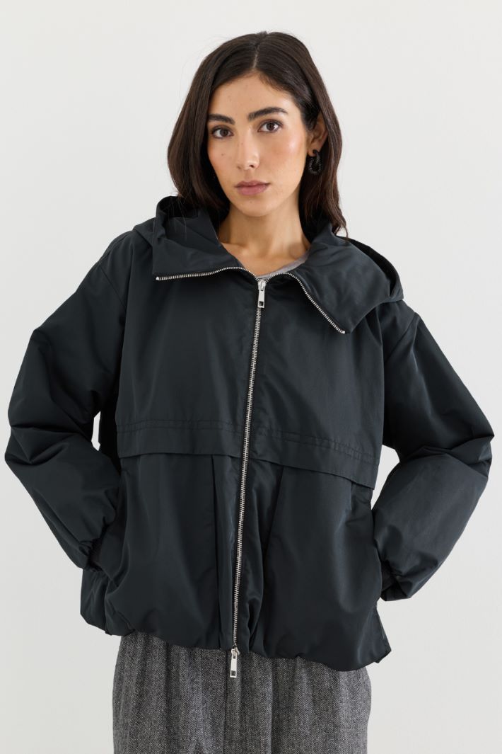 Water-repellent padded coat - BLACK - Intrend - 2
