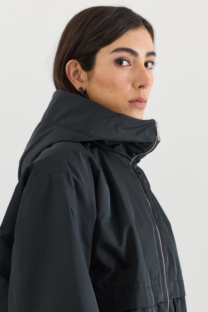 Water-repellent padded coat - BLACK - Intrend - 3