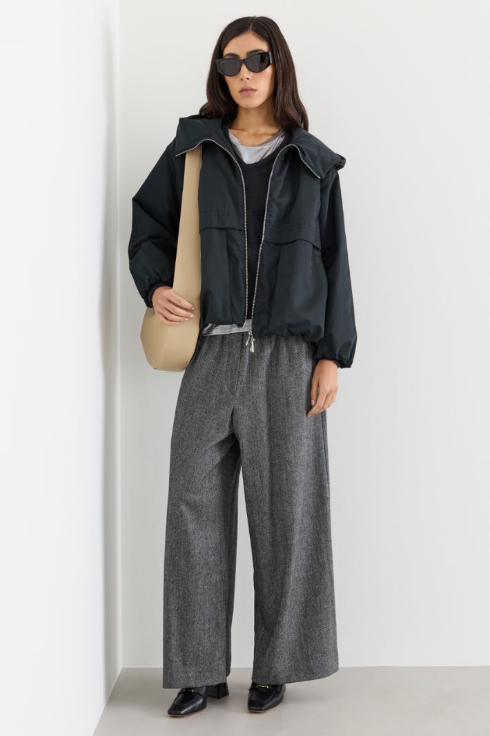 Water-repellent padded coat - BLACK - Intrend