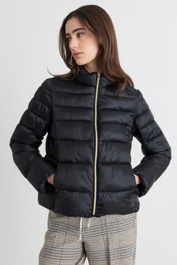 Zip-through Padded Jacket - BLACK - Intrend - 3