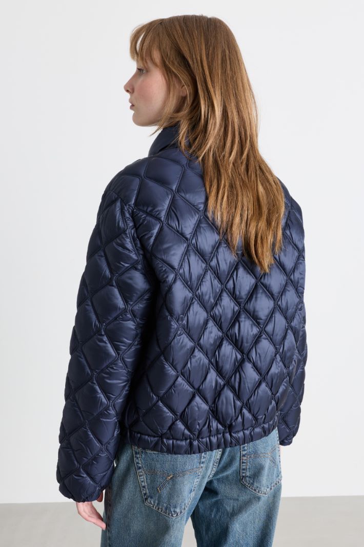 Imbottito trapuntato con zip - BLU - Intrend - 4