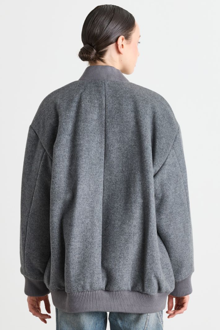Bomber imbottito con patch - GRIGIO - Intrend - 4