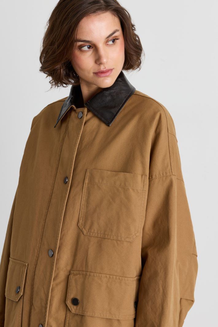 Giacca imbottita in canvas - CAMMELLO - Intrend - 3
