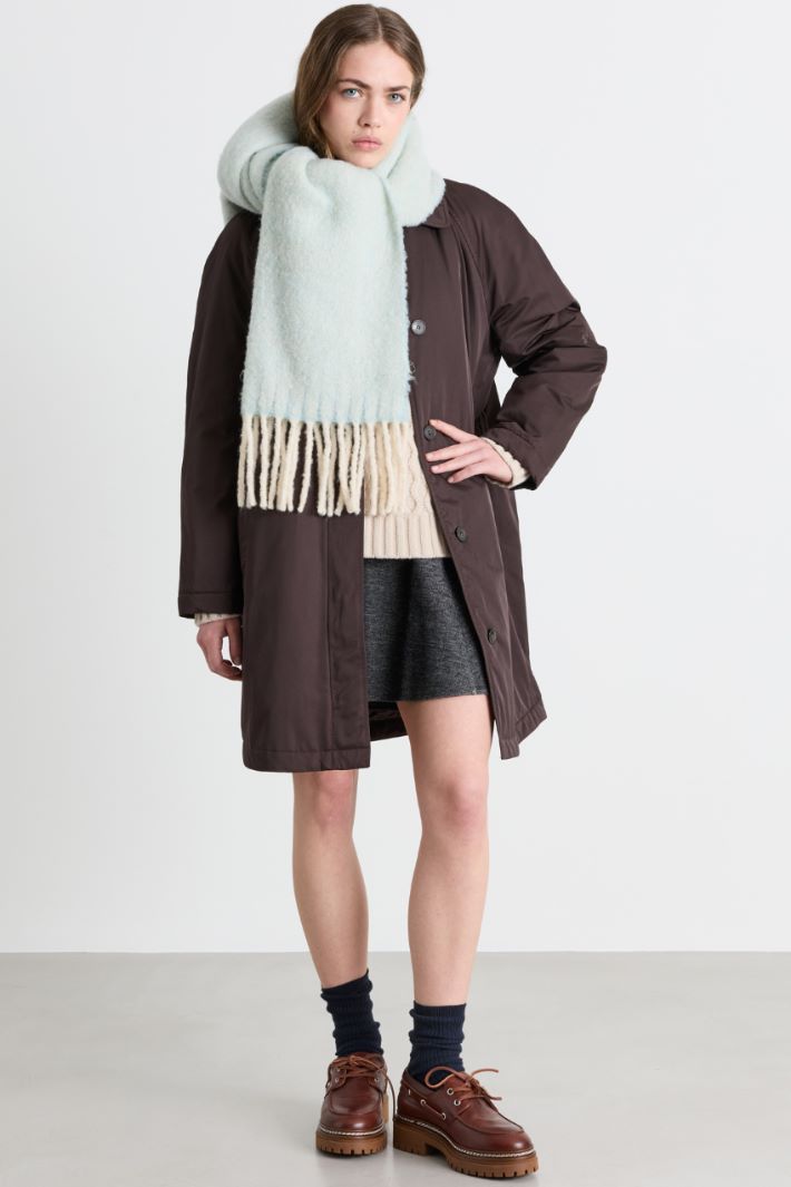 Padded water-repellent trench coat - BROWN - Intrend