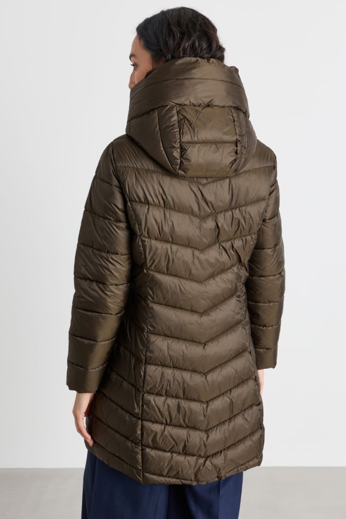 Hooded padded jacket - GREEN - Intrend - 4